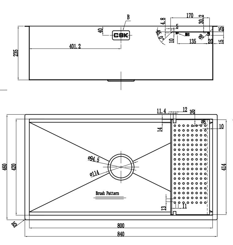 不鏽鋼手工水槽