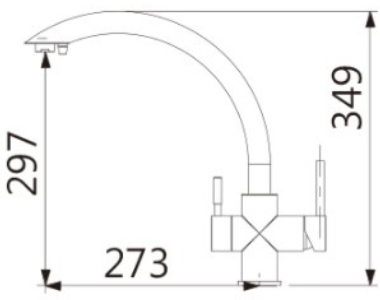 無鉛廚房三用龍頭