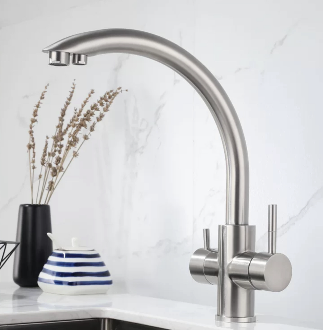 無鉛廚房三用龍頭