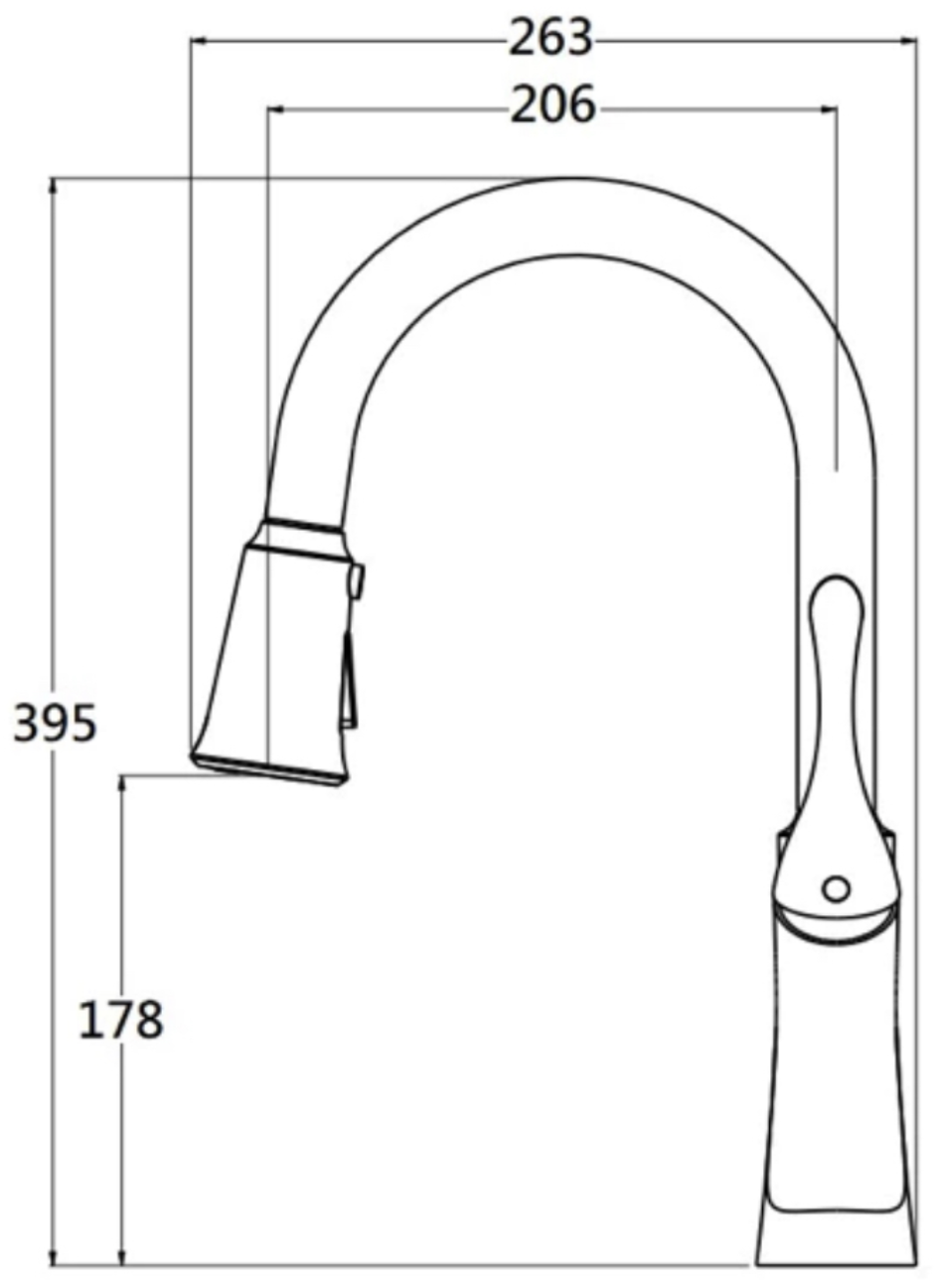 不銹鋼廚房伸縮三用龍頭