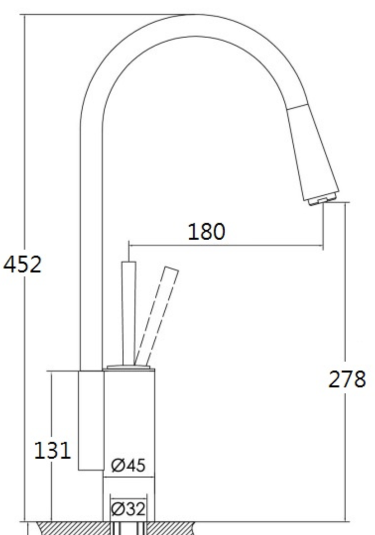 不鏽鋼廚房單槍龍頭