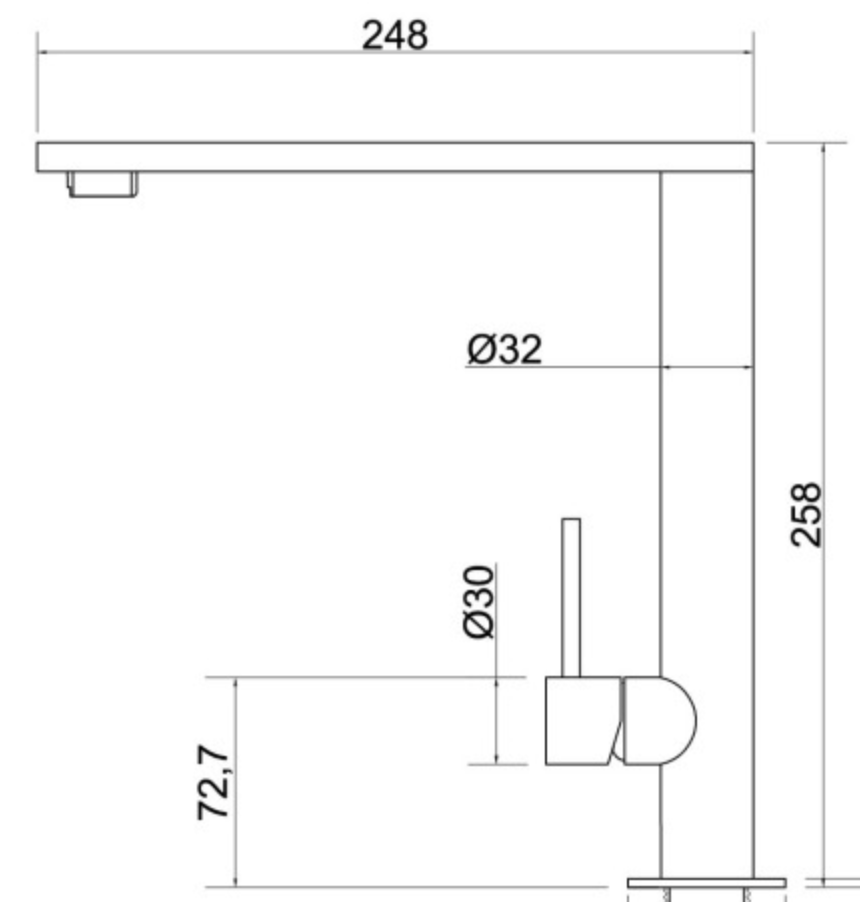 不鏽鋼廚房單槍龍頭