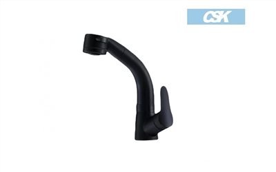 花灑伸縮龍頭(黑)